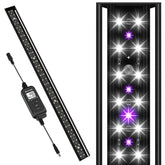REPTITRIP 27in LED UVB lamp mounted on reptile tank for optimized basking.