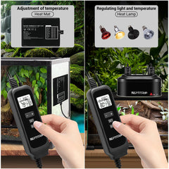 REPTITRIP Dimming Thermostat display provides real-time temps for confident husbandry decisions.