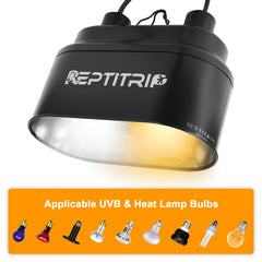 REPTITRIP fixture supports up to 160W heat lamps for reptiles