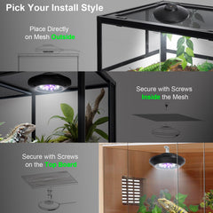 REPTITRIP LED UVB light adjustable brightness for flexible day-night cycles.
