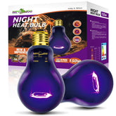 REPTIZOO 2-pack 150W night heat lamp for reptile enclosures