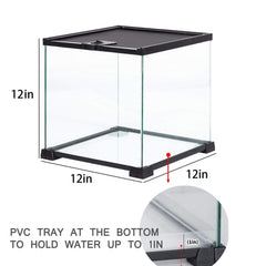 REPTI ZOO 8-gallon terrarium compact design for space-saving reptile setups.