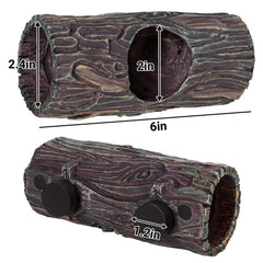 REPTIZOO gecko hide inside view highlights hollow space for retreat and exploration.