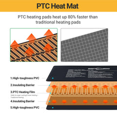 REPTI ZOO heat pad rolled up for storage highlighting durable, rollable design.