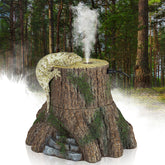 REPTIZOO tree trunk humidifier enhances terrarium realism while maintaining humidity.