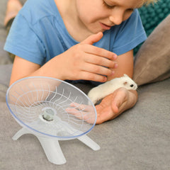Reshiho hamster wheel white-plastic-surface offers smooth, non-slip running.