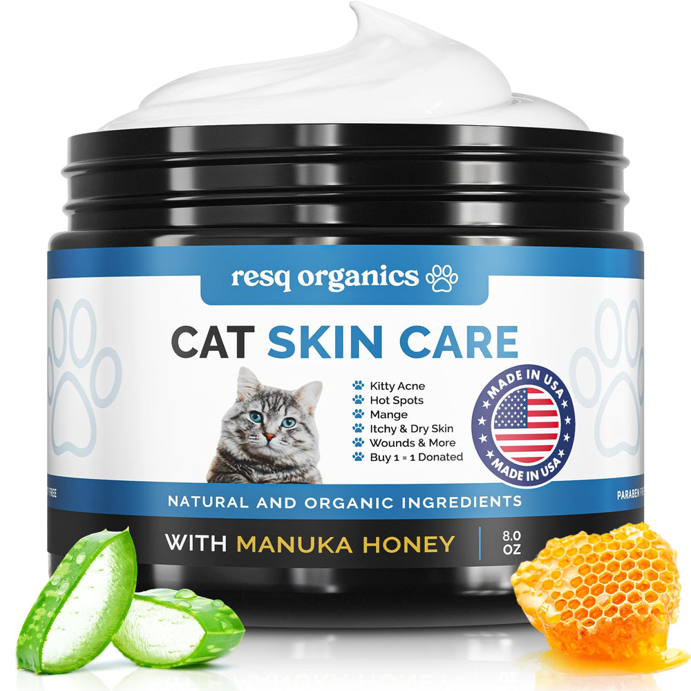 ResQ Organics cat paw balm jar shows soothing ointment for dry skin relief