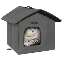 Rest-Eazzzy outdoor cat house exterior with weatherproof shell protecting cats from wind and rain