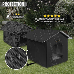 Rest-Eazzzy outdoor cat house sandwich-design panels offer sturdy support