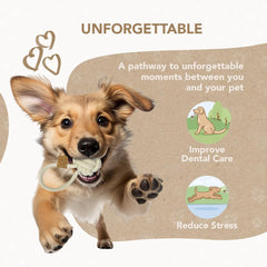 ReThink Pet Eco Cotton Rope Ball Toy puppy play view for big and small dogs.