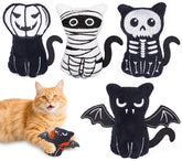 Retro Shaw 4Pcs cat toys kit with nip crinkle sounds encourages active play for indoor cats