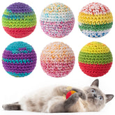 Retro Shaw cat toys balls with soft woolen yarn for gentle indoor play.