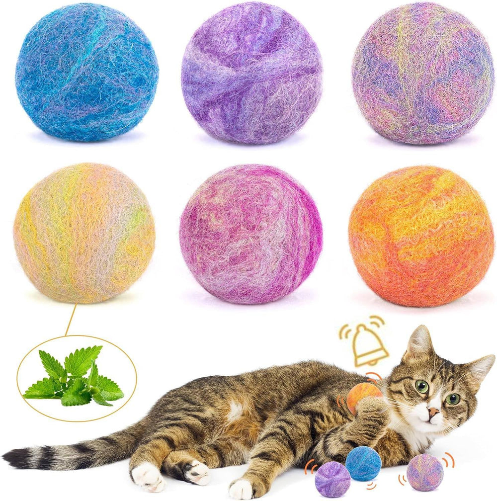 Retro Shaw catnip ball with bell inside for engaging indoor play