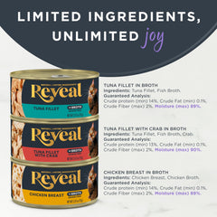 Reveal tuna with crab mousse close-up demonstrates variety and hydration