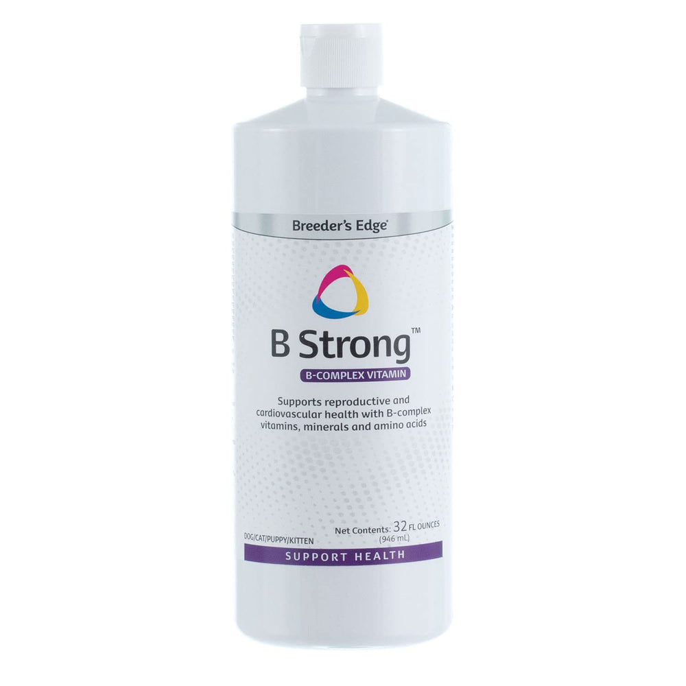 Revival Animal Health Breeder's Edge B Strong Liquid bottle ready for daily dosing and use