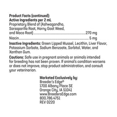 Revival Breeder's Edge Get Him Going front label highlights USA made quality for reproductive support