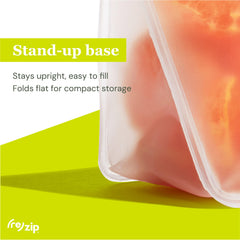 Rezip Pet On-The-Go Bags food-safe-peva keeps contents chemical-free and pet-safe during travel.