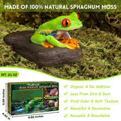 Riare musgo Sphagnum natural, textura suave para anidar y descansar.
