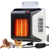 Ribgwo dog house heater front view demonstrates quick warmth for outdoor kennels.