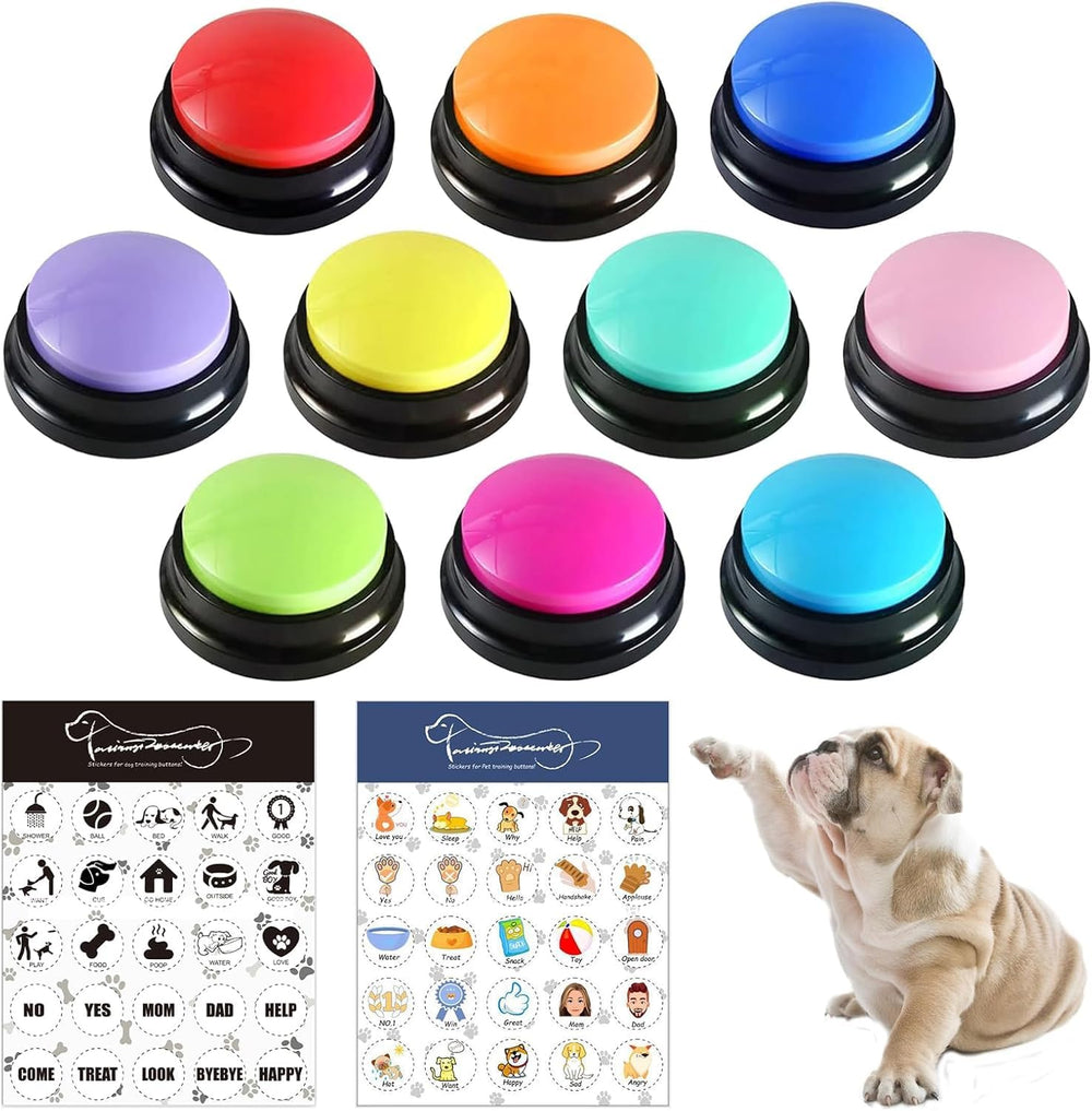 RIBOSY dog buttons 10-pack shown for simple training and daily communication.