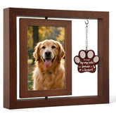 Ricalin pet memorial frame paw-front displays two 4x6 photos for lasting memories.
