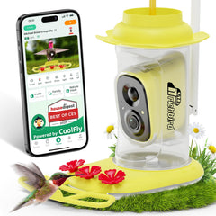 RichBird smart hummingbird feeder camera offers indoor viewing of backyard birds.