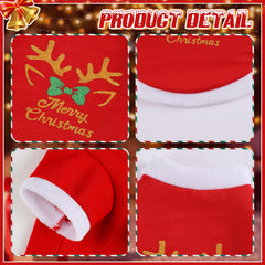 Richylahh dog Christmas outfit back view highlighting snug fit