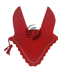 RIDING GEARS crochet ear net closeup highlights 30-color options and quality craftsmanship.