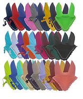 RIDING GEARS horse ear bonnet fly veil crochet in red, vivid color and secure fit for riding.