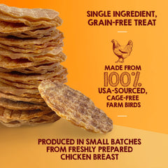 Riley's Waffles Chicken Chips dehydrated texture supports dental-cleaning moments during chewing