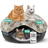 RINGTAIL Peekaboo Cat Cave donut bed top view; cozy lounging for cats up to 30 lbs