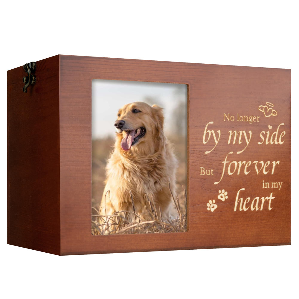 RINVEE pet urn wooden memory box brown x-large shows durable keepsake storage