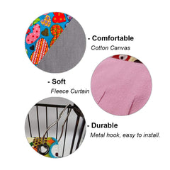 RIOUSSI curtain fabric zooms in on soft fleece for soothing small pet warmth.