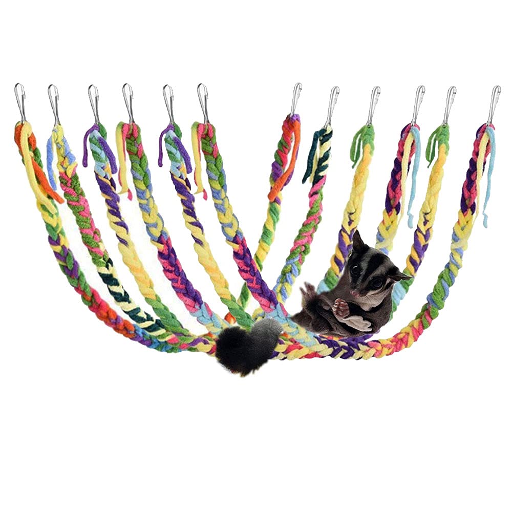 RIOUSSI hanging sugar glider toys: soft rope closeup highlighting cozy texture for climbing.