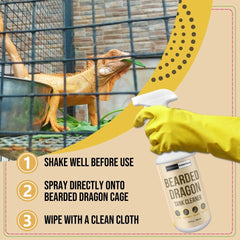 Riverside Essentials Bearded Dragon Tank Cleaner corner-access enables thorough reach behind decor