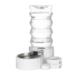 RIZZARI gravity water dispenser front view for stable hydration in large dogs