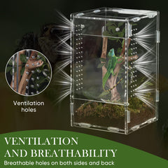 RJDJOVJJ jumping spider enclosure front opening door enabling easy feeding with minimal disturbance