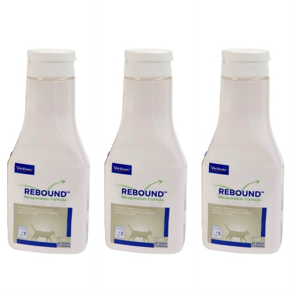 R-LAKE Rebound Recuperation Formula Feline 3-pack pack showing convenient packaging for ongoing recovery support.