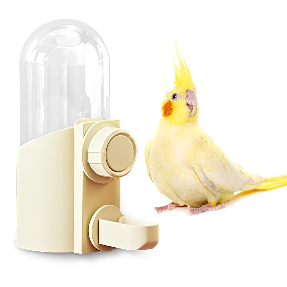 Rliguanrui Automatic Hanging Bird Water Bottle with no-drip design keeps the cage clean.