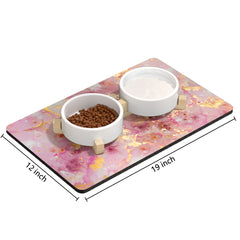 Rnivvi absorbent suede mat soaks up spills from meals and water bowls