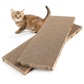 Roadtofree mini cat scratcher front view shows dual-sided surface for longer use.