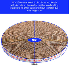 Roadtofree round cat scratcher pad installed on post demonstrates easy integration