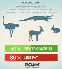 ROAM ostrich bone chew product still-life showing lean protein and allergen-friendly option