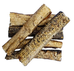 Rob's Salmon Smokehouse dog treat front-of-bag shows single-ingredient, high-protein snack.