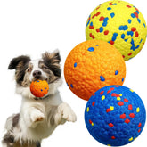 Rocfish large dog balls pack front view, durable bite-proof fetch toy for aggressive chewers.