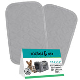 Rocket & Rex Premium Washable Pet Carrier Pads packaged for reuse and convenience