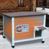 Rockever insulated cat house six-sided foam interior keeps outdoor cats warm.