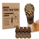 Roilpet double-sides non-slip dog socks on paw grip for slick floors