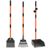 ROIUBPO pooper scooper with detachable long-handle enables easier yard cleanup