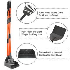 ROIUBPO heavy-duty metal rake delivers durable waste pickup on lawns